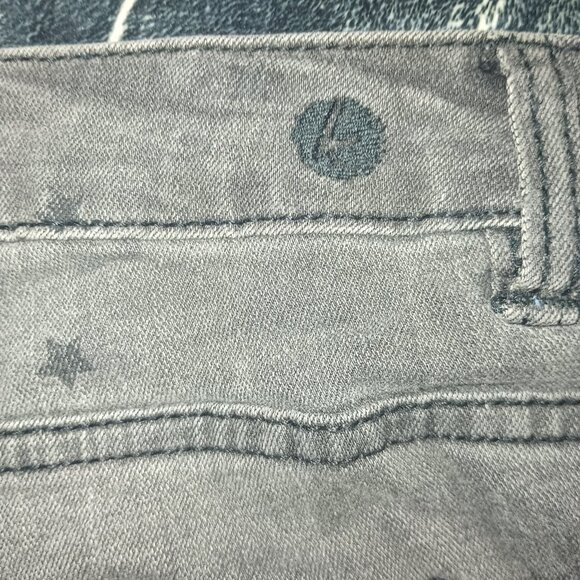 Kensie Jeans Effortless Ankle Mid Rise Black With Black Stars Size 20W - Picture 2 of 9